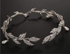 Anglacesmade Bridal Crystal Tiara Crown Rhinestone Headband with Teardrop DiamondStudded Leaf Hair Vine for Wedding Prom