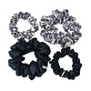 MTSNOO Silk Scrunchies for Hair Sleep 100 Pure 22 Momme Mulberry Silk Scrunchies for Curly Hair with Elastic Band 3 Pack