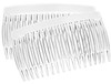 France Luxe 18 Tooth French Side Comb Pair Clear