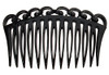 France Luxe Small Filigree Comb Pair Black