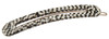 France Luxe Cutout Oblong Tige Boule Barrette Opera Silver