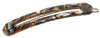France Luxe Cutout Oblong Tige Boule Barrette Onyx