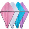 POLYTE Microfiber Hair Turban Wrap Drying Towel 12 x 28 in 4 Pack BluePinkPurpleWhite