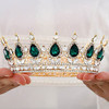 Yovic Baroque Wedding Crown Rhinestone Bridal Crown and Tiara Crystal Bride Crowns Costume Party Hair Accessories for Wo