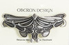 Art Nouveau Leaf Hair Clip Large Hand Crafted Metal Barrette Made in the USA with an 80mm Clip by Oberon Design