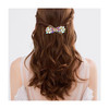 EVER FAITH Wedding Austrian Crystal Barrette Clip Rhinestone Waterdrop Bowknot Hair Accessories for Women Iridescent AB