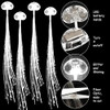 30 Pack White LED Lights Fiber Optic Hair Barrettes Extensions Light Flashing Fiber Optic Hair Braid Barrettes Clips for