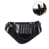 Scissor Holster with PU Leather Hairdressing Bag Pouch Holder with Waist Shoulder Belt Leather Scissor Bag for Hairdress