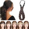 Twist Braided Hair Headbands 5 Strands Synthetic Hair Classic Chunky Wide Braids Elastic Stretch Plaited Braid Hairpiece