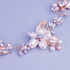 Oriamour Bridal Crystal Headband with Freshwater Pearls Flower Design Wedding Hair Accessories Rose Gold