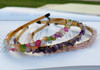 FZBHRO Rose Quartz and Amethyst Hair Accessories Raw Crystal Tiara with Colorful Spiritual Beads for Girls 3pcs