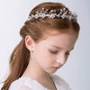 WILLBOND 4 Pcs Flower Girl Headband Flower Girl Hair Accessory Silver Wedding Headpiece Princess Crystal Pearl Headband