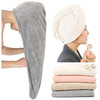 ROLSHOL Extra Large 4 Pack Microfiber Hair Towel Wrap for Women Super Absorbent Quick Dry Hair Drying Towels with Button