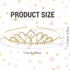 Haull 16 Pieces Girls Colorful Crystal Rhinestone Tiara Headband Princess Crown for Birthday Parties Hair Styling School