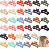 Tigeen 34 Pcs Hair Clips Square Claw Clips for Women Girls 33 Medium Non Slip Rectangular Matte Claws Accessories Jumbo