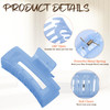 Tigeen 34 Pcs Hair Clips Square Claw Clips for Women Girls 33 Medium Non Slip Rectangular Matte Claws Accessories Jumbo