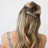 France Luxe Silver Hair Barrette for Thin Hair Classic Rectangle French Barrette for Women Lightweight and Comfortable S
