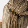 France Luxe Classic Rectangle Barrette Handmade French Barrette for Women with Thin or Fine Hair Lightweight with Strong