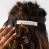 France Luxe Classic Rectangle Barrette Handmade French Barrette for Women with Thin or Fine Hair Lightweight with Strong