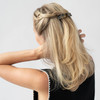 France Luxe Earthy Stone Hair Barrette for Thin Hair Classic Rectangle French Barrette for Women Lightweight and Comfort