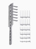 CombPal Scissor Clipper Over Comb Barber Home Haircutting Guide Set Classic Set Gray
