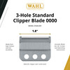 Wahl Professional 3Hole Standard Clipper Blade 0000 Replacement for Designer Senior Pilot Nugget Sterling 1 Plus and Ste