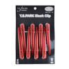 YS Park Shark Clips Red Metal 8pcs