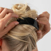 France Luxe Large Black Hair Barrette for Thick Hair Rectangle Volume French Barrette for Women Strong Hold Comfortable