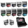 Wahl Genuine SECURESNAP Guide Comb Set with Colored Metal Clips and Guard Organization Caddy 12 Full Size Attachment Gua