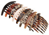 France Luxe Handmade French Twist Comb Caramel Horn