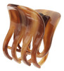 France Luxe Double Tooth Claw Clip Caramel Horn