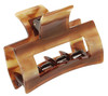 France Luxe Cutout Rectangle Claw Clip Caramel Horn