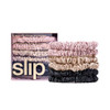 slip Skinny Scrunchies Multi Set of 6 Pure Silk Skinny Scrunchies Includes 2 Pink 2 Caramel 2 Black 100 Mulberry Silk An