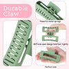 XunYee 100 Pcs Hair Claw Clips Bulk Large Square Jaw Headwear Clips Set for Women Nonslip Rectangle Hair Accessories Cli