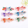 Green Flower Women Rhinestone Butterfly Hairpin Hair Clip Barrette Ponytail Holder Glitter Crystal Elegant Gifts Hair Cl