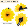 AUEAR 12 Pack Sunflower Alligator Clips 18 inch Flower Duckbill Hair Barrettes for Women Girls Beach Summer Party
