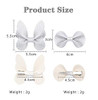 Liasun 12Pcsset Butterfly Bowknot Hair Clips Soft Wave Grain PU Hair Bows Clips with Alligator Clips Barrettes Hair Acce