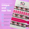 Infinity Collection Heart Horse Hair Ties Set No Crease Equestrian Gift Ponytail Holders for Girls Women Sports Ribbon T