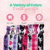 Infinity Collection Heart Horse Hair Ties Set No Crease Equestrian Gift Ponytail Holders for Girls Women Sports Ribbon T