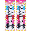Beauty Town 20PCS Bubble Ponytail Holders 20mm Twin Bead Hair Ties for Girls Kids Colorful Elastic Hair Accessories for