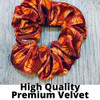 Basketball Hair Accessories Basketball Scrunchies 2pcs NoCrease Tangle Premium Velvet Hair Accessories For All Hair Type