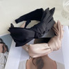 Wiwpar Knotted Wide Bow Headbands with Hair Hoop and Solid Accessories for Women and Girls Black