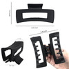4pcs Rectangle Hair Clips for Women Girls 35 NonSlip Claw Clips for Thin and Thick Hair Square Jaw Clamps with Strong Ho