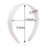 Zifengcer 36 Pcs White Plastic Headbands Bulk Plain Headband for Craft No Teeth for Women GirlsDIY 12 Hard Thin Craft Ha