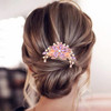4 Pcs Rhinestones Hair Accessories for Women Crystals Flower Hair Fork Clips for Updo Buns Decorative French Twist Pins