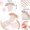 Pearl Rhinestones Hair Accessories Crystals Butterfly Hair Fork Clips for Updo Buns Decorative French Twist Hair Pins Vi