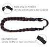 Hairro Braided Headband for Women Synthetic Plaited Hairpiece with 3 Strands 27g 4A Dark Brown