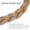Hairro Braided Hairband Plaited Headband with Synthetic Hair Elastic Stretch 3 Strands For Women Girls 27g 26613 Blonde