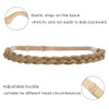 Hairro Braided Hairband Plaited Headband with Synthetic Hair Elastic Stretch 3 Strands For Women Girls 27g 26613 Blonde