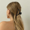 Canitor Hair Clips Set 4Pcs Black Acrylic Semicircle Claw Clips for Thick Thin Hair Womens Hair Accessories